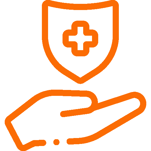 icone soins de santé de Sentric, couleur orange