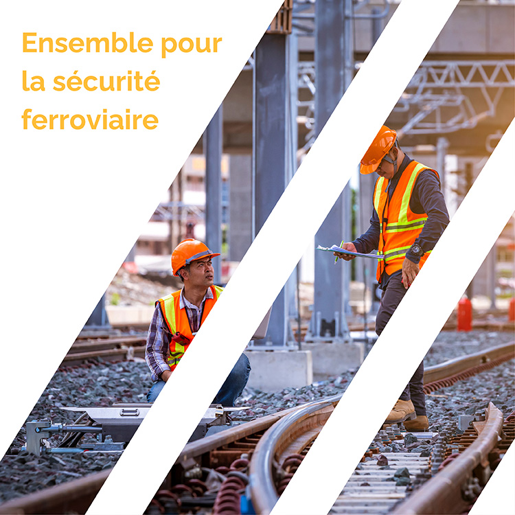 Équipe de maintenance ferroviaire sécurise les chemins de fer