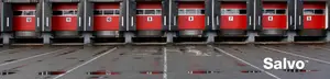 view of loading bay in the rain