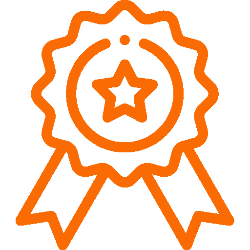 ic&ocirc;ne de r&eacute;compense de Sentric, couleur orange