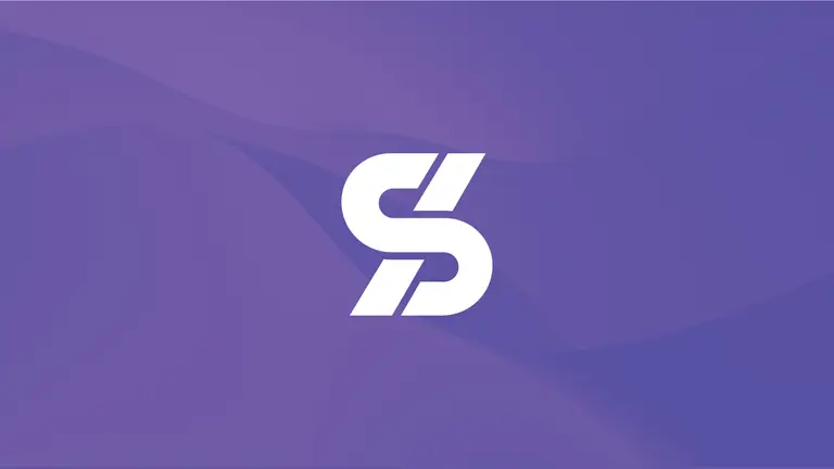 Logo Sentric sur un fond violet représentant les couleurs du groupe..Nous sommes Sentric.
