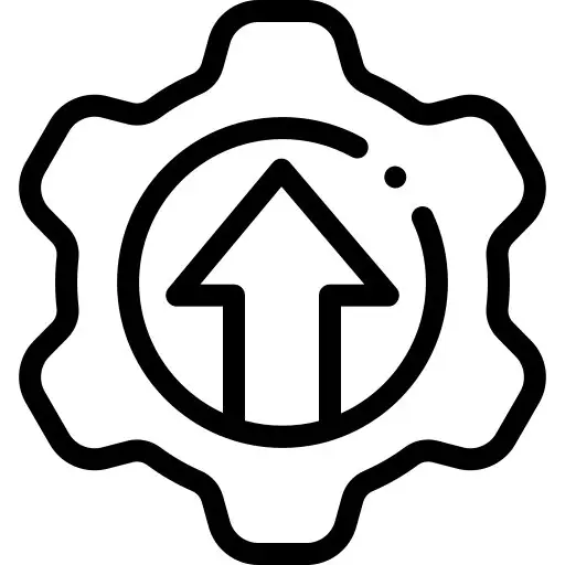 Upgrade black and white icon
