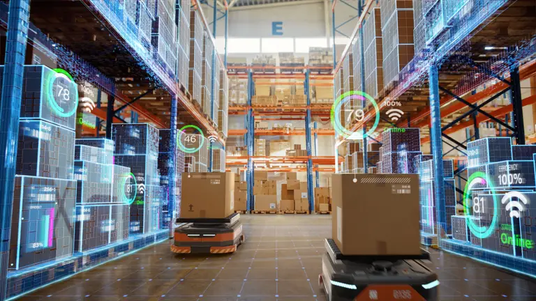 Automatisation logistique. Dilitalisez votre entrepôt en utilisant la technologie IA et profitez des avantages de l'automatisation pour la logistique.