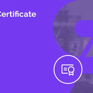 Illustration de certificat, reconnaissant une réalisation ou une qualification.
