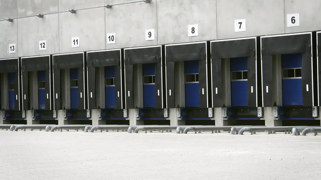 A loading bay illustrating the logistics and transportation hub