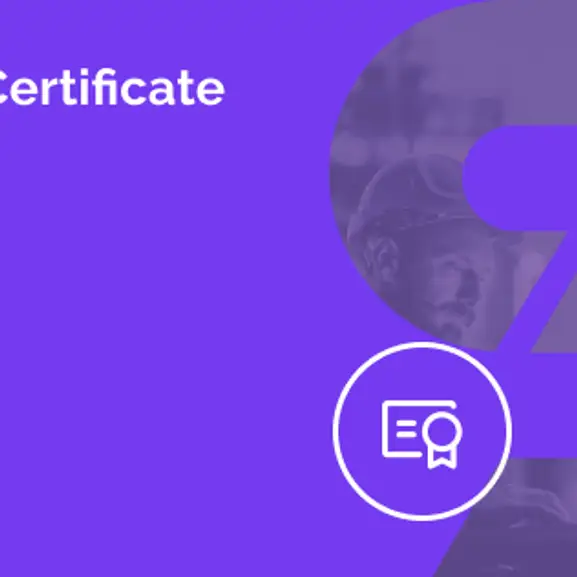 Certificate illustration, recognising an achievement or qualification.