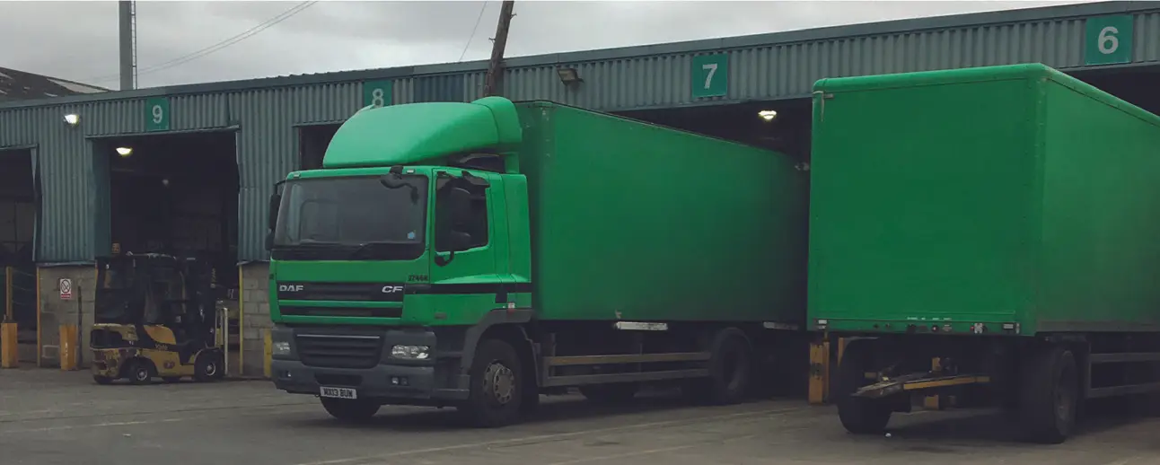 Newark trucks at loading bay