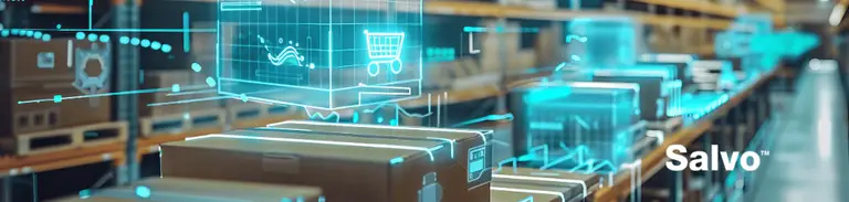 Production line illustrating logistics and supply chain safety measures.