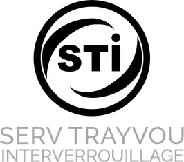 STI Company Logo Black and White
