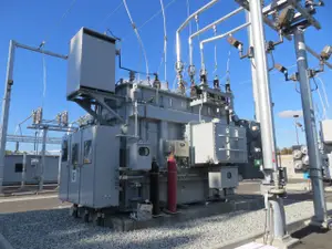Electrical substation for energy transmission and distribution, a vital part of power infrastructure.