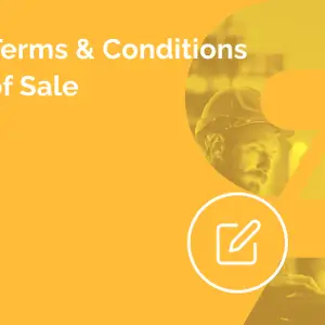 Terms & conditions of sale document cover, outlining important sale agreements.