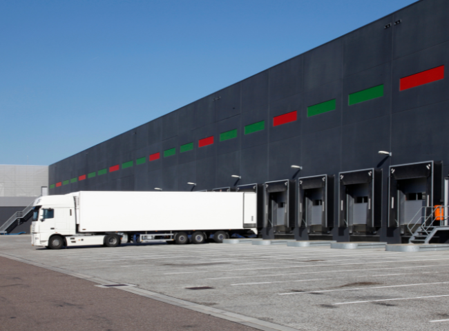 truck at loading dock