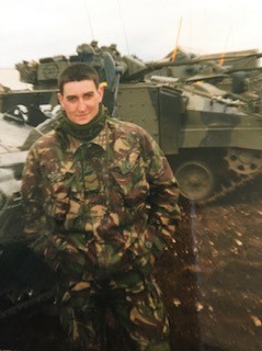 Iain in Bosnia, 1998