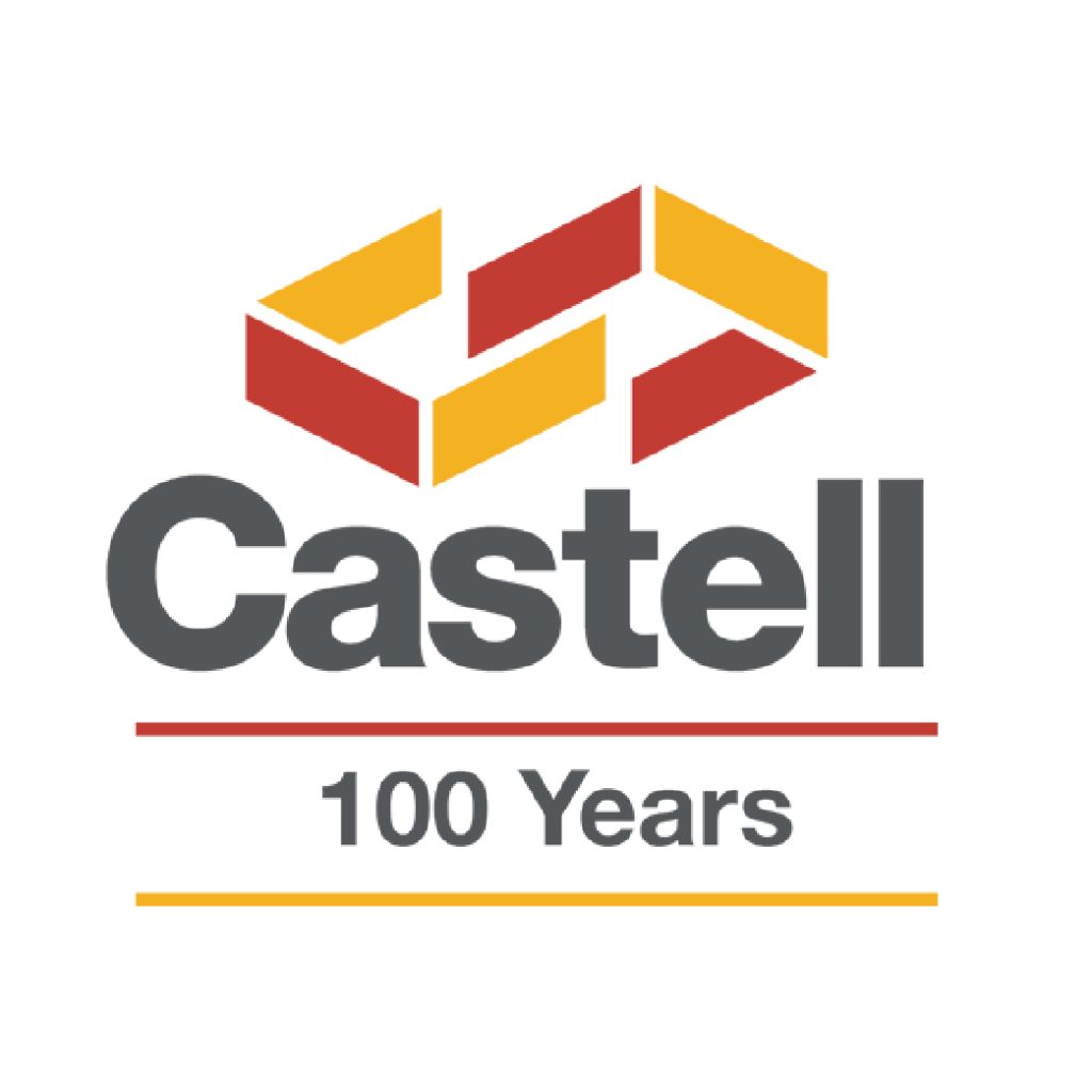 Castell 100 Years Anniversary Logo with 100 years tagline