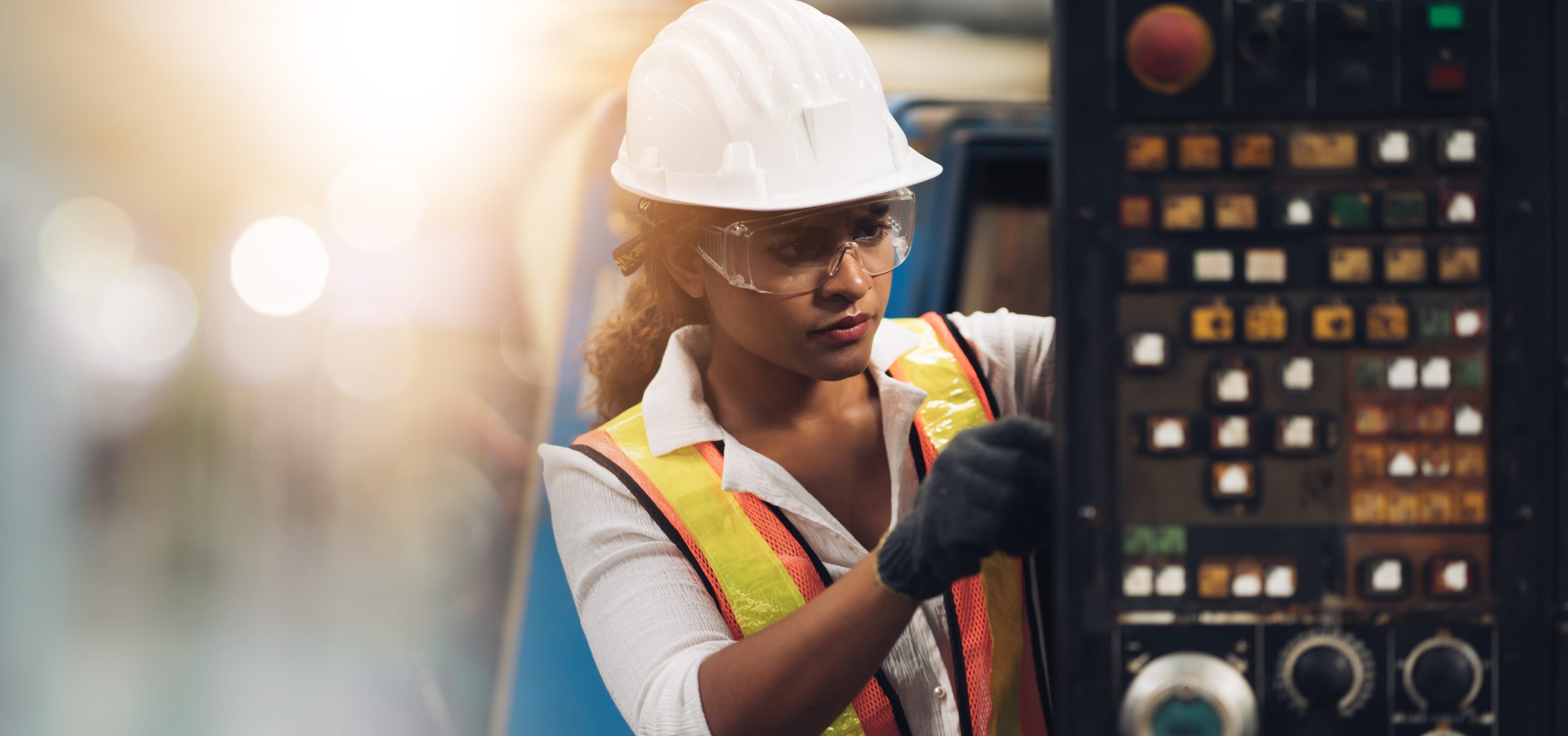 Professional engineering, worker, woman Quality control, mainten